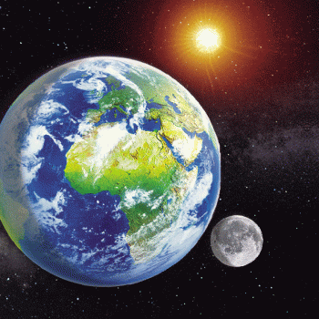 3D-Magnet Erde - Sonne - Mond